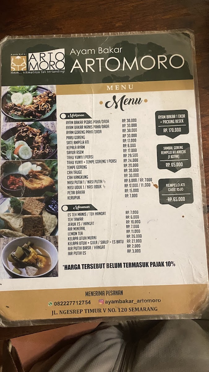 Menu Ayam Bakar Artomoro Semarang-2