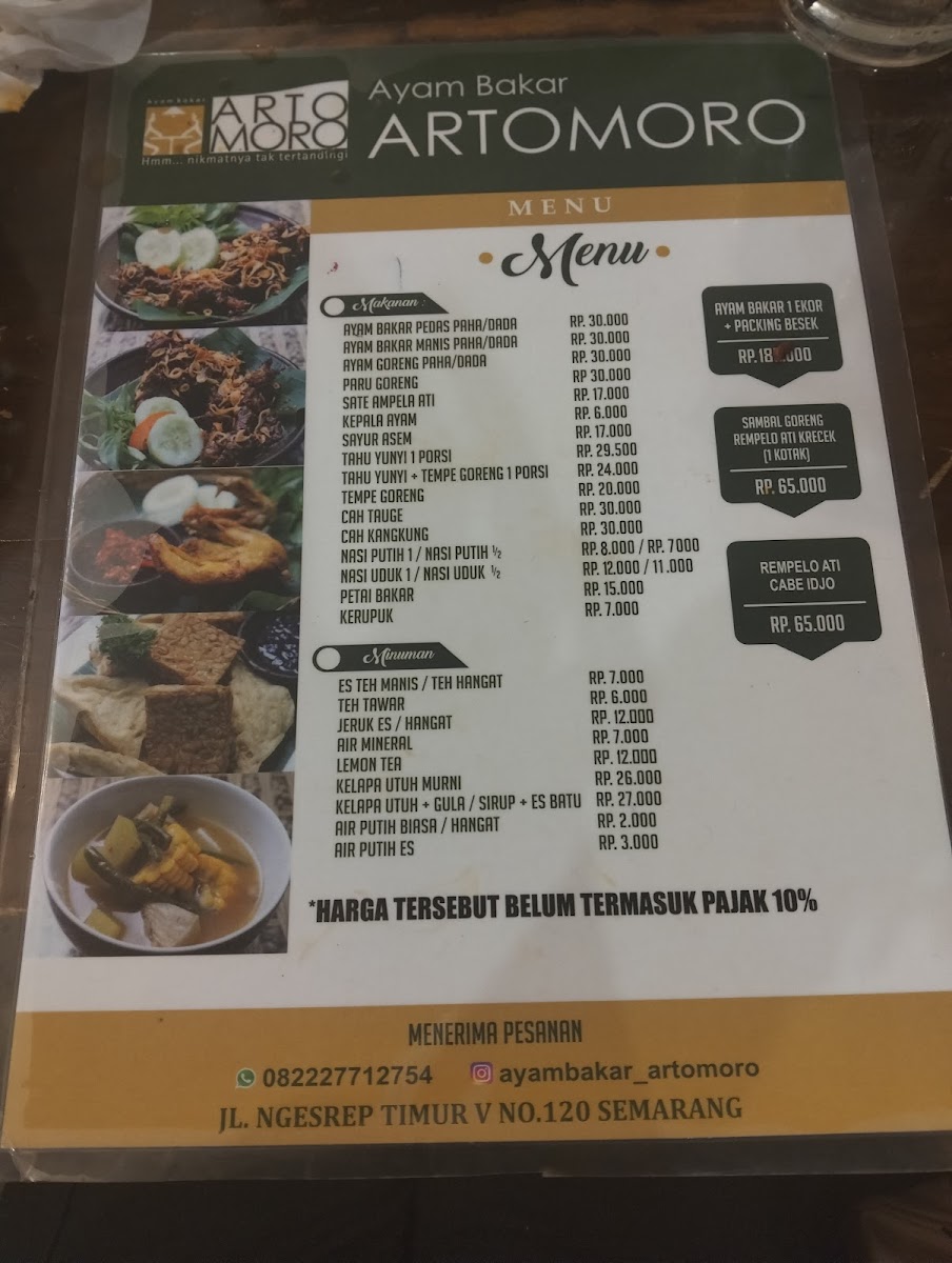 Menu Ayam Bakar Artomoro Semarang-4