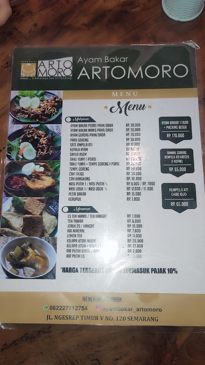 Menu Ayam Bakar Artomoro Semarang-6