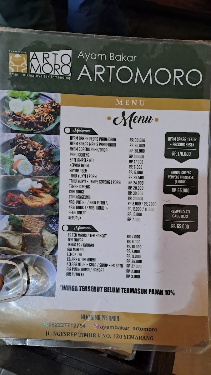Menu Ayam Bakar Artomoro Semarang-7