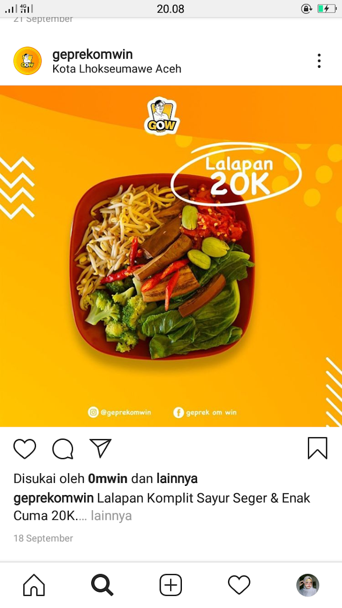 Menu Ayam Geprek Om Win-10