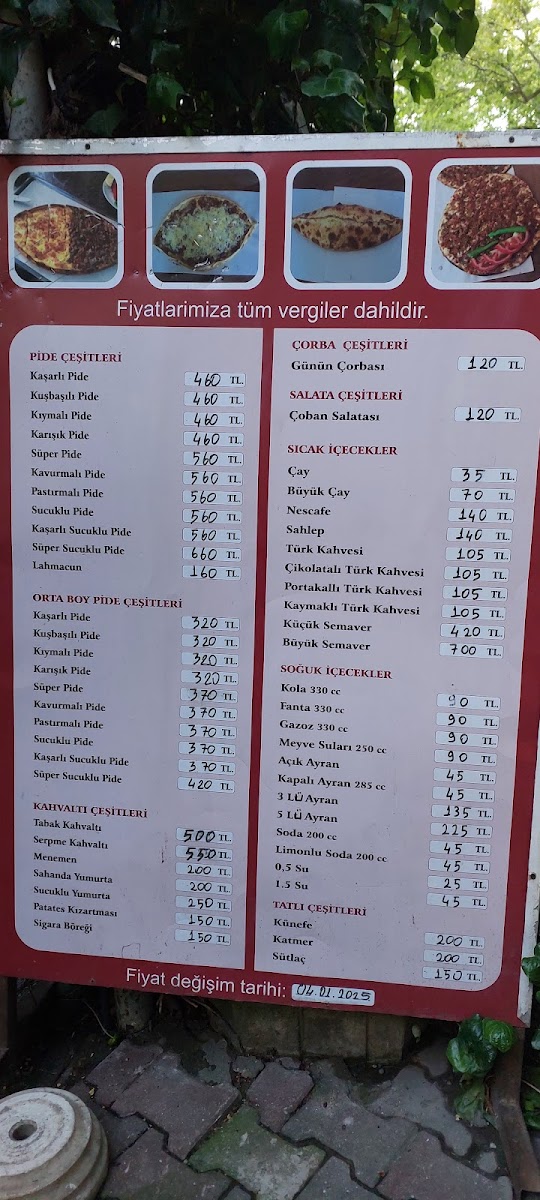 Menu Ayazma Çay Bahçesi-4