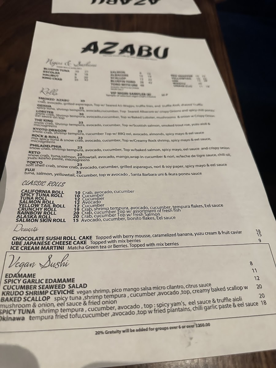 Menu Azabu-8