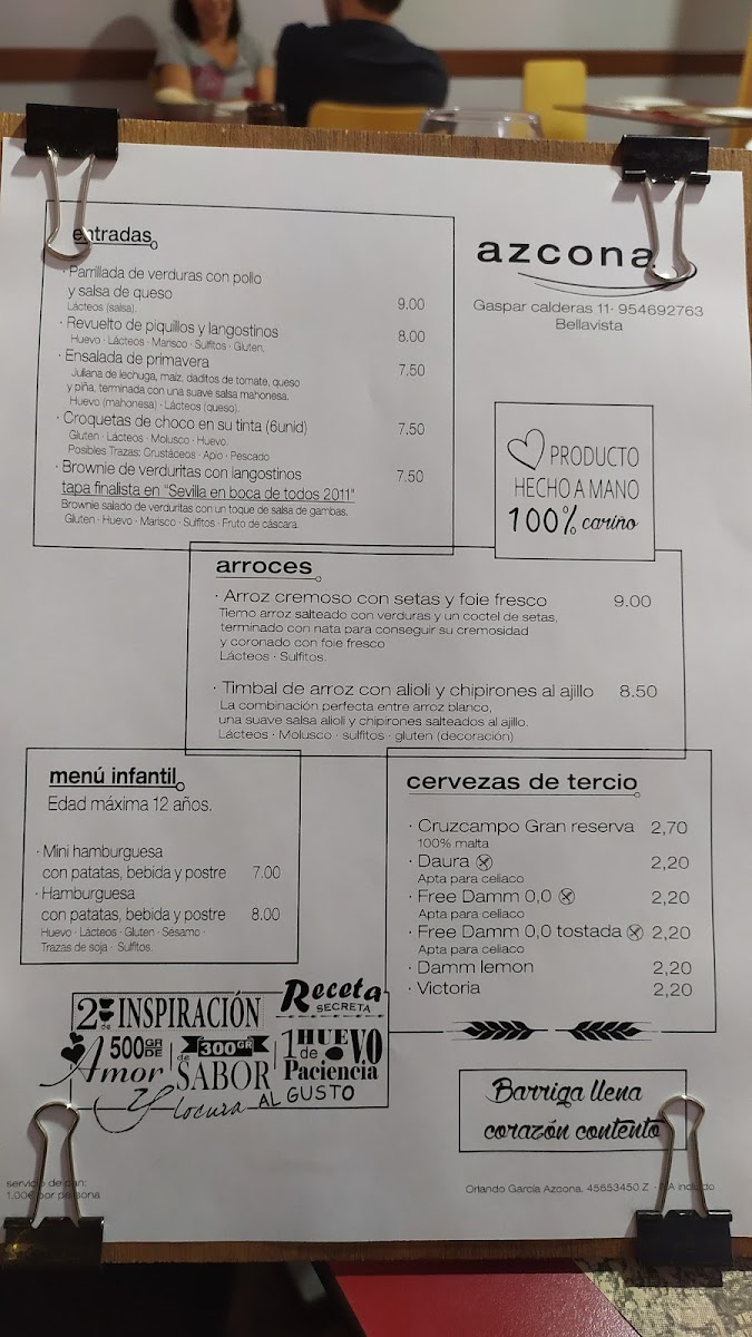 Menu Azcona Bar · Restaurant-4