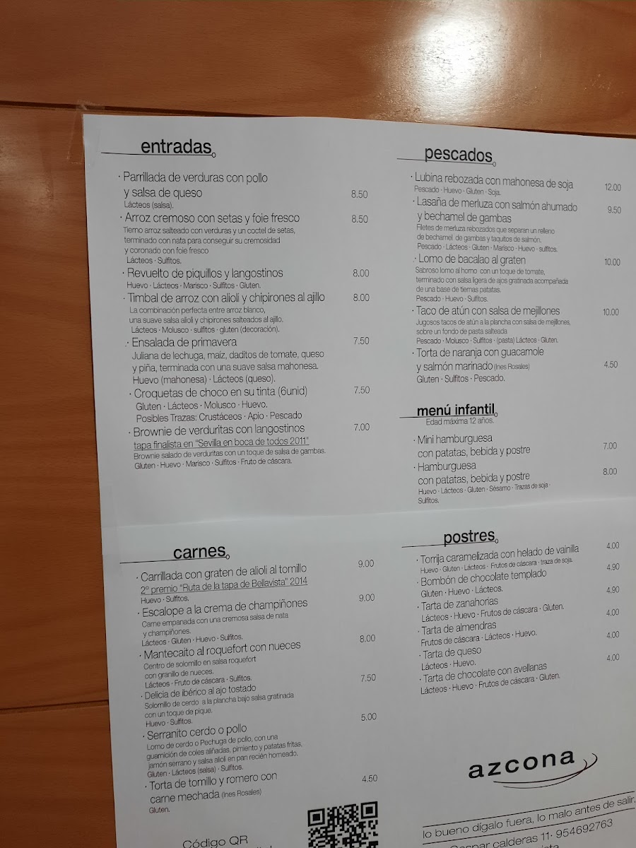 Menu Azcona Bar · Restaurant-6