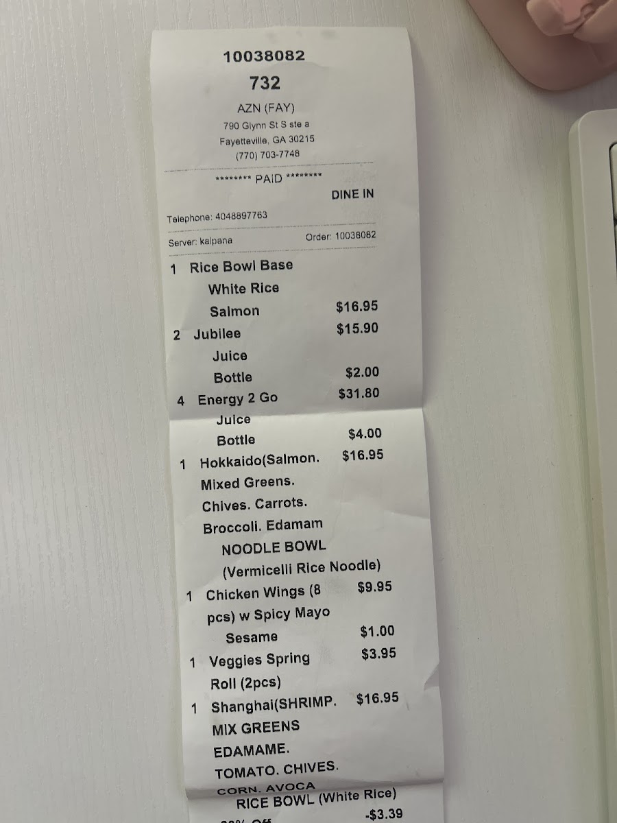 Menu Azn (Simple. Seasonal. Healthy) Bubble Tea. Fresh Juice & Bowls-1