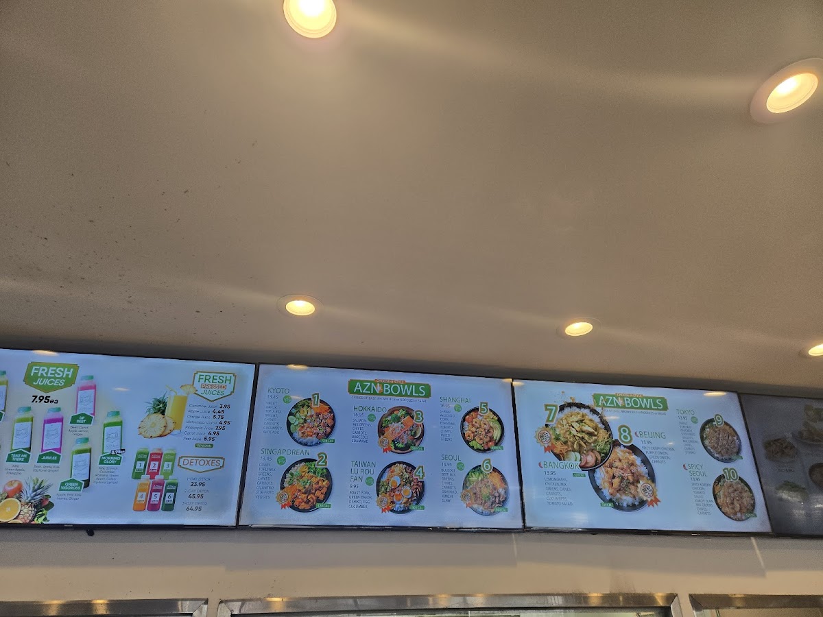 Menu Azn (Simple. Seasonal. Healthy) Bubble Tea. Fresh Juice & Bowls-2