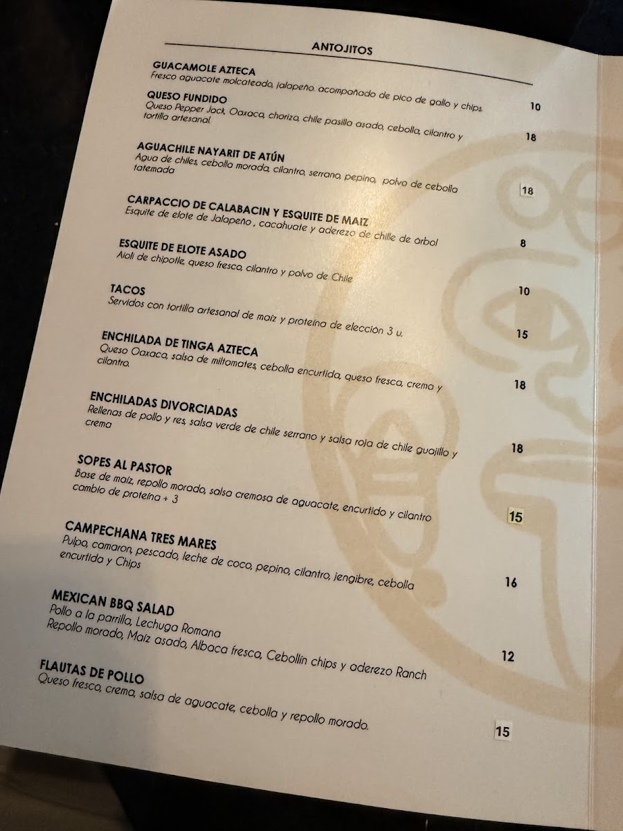 Menu Azteca Mexican Cuisine & Bar-4
