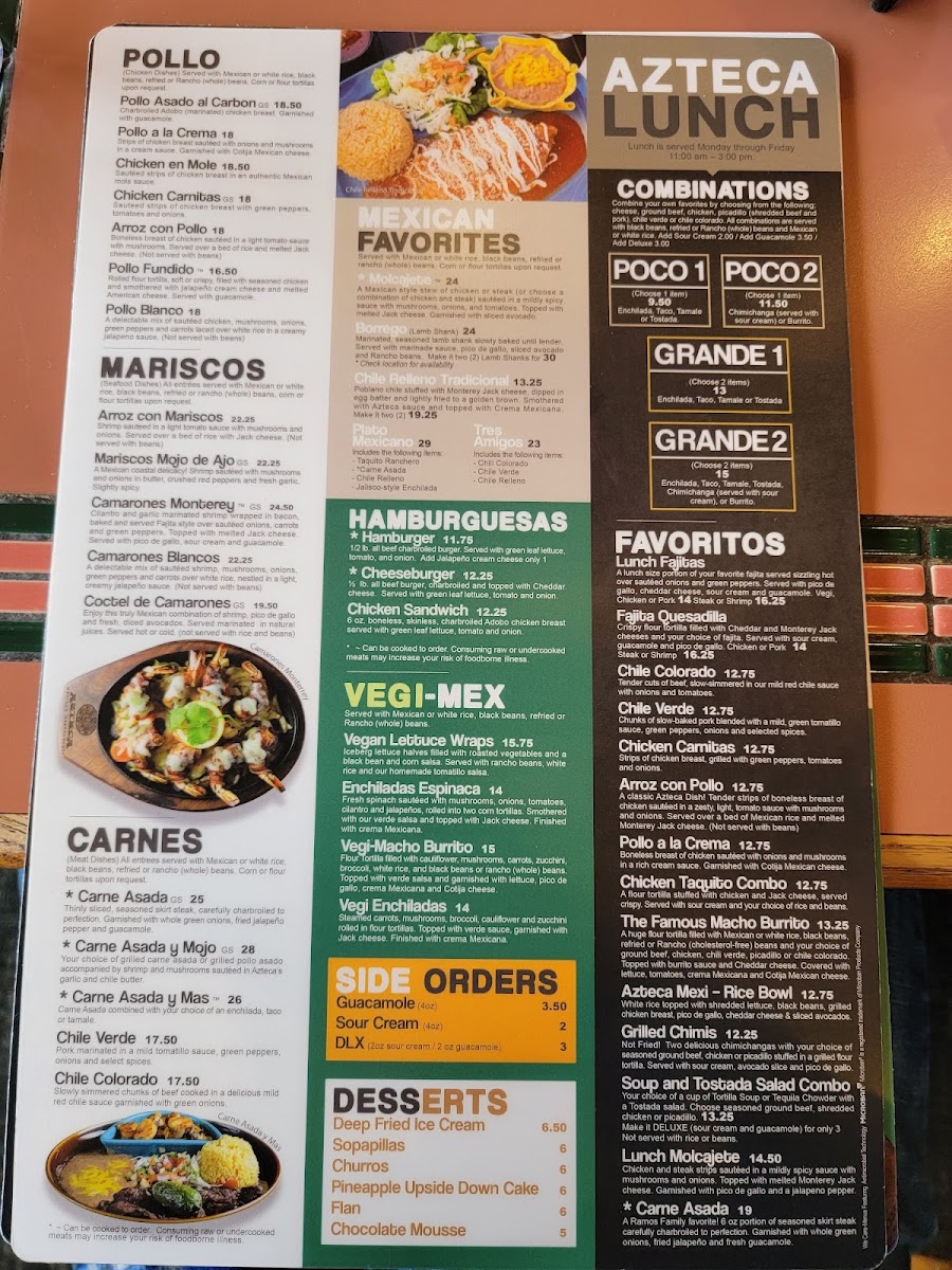 Menu Azteca Mexican Restaurants-1