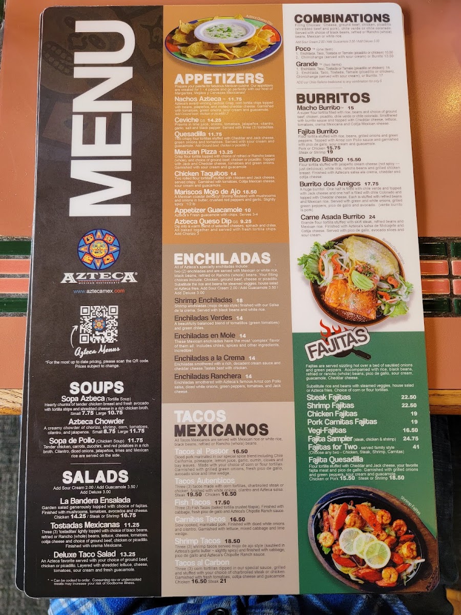 Menu Azteca Mexican Restaurants-3