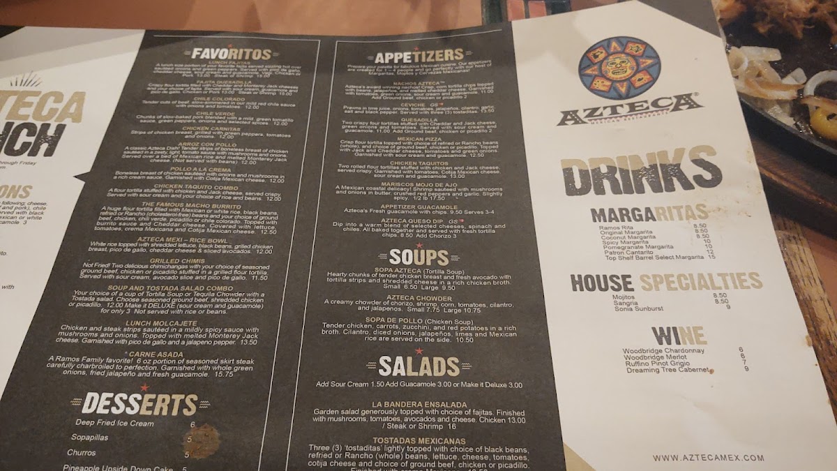 Menu Azteca Mexican Restaurants-7