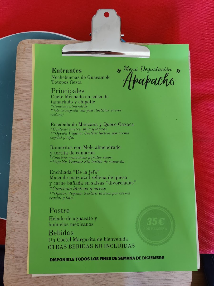 Menu Azteca Tasting Narón-3