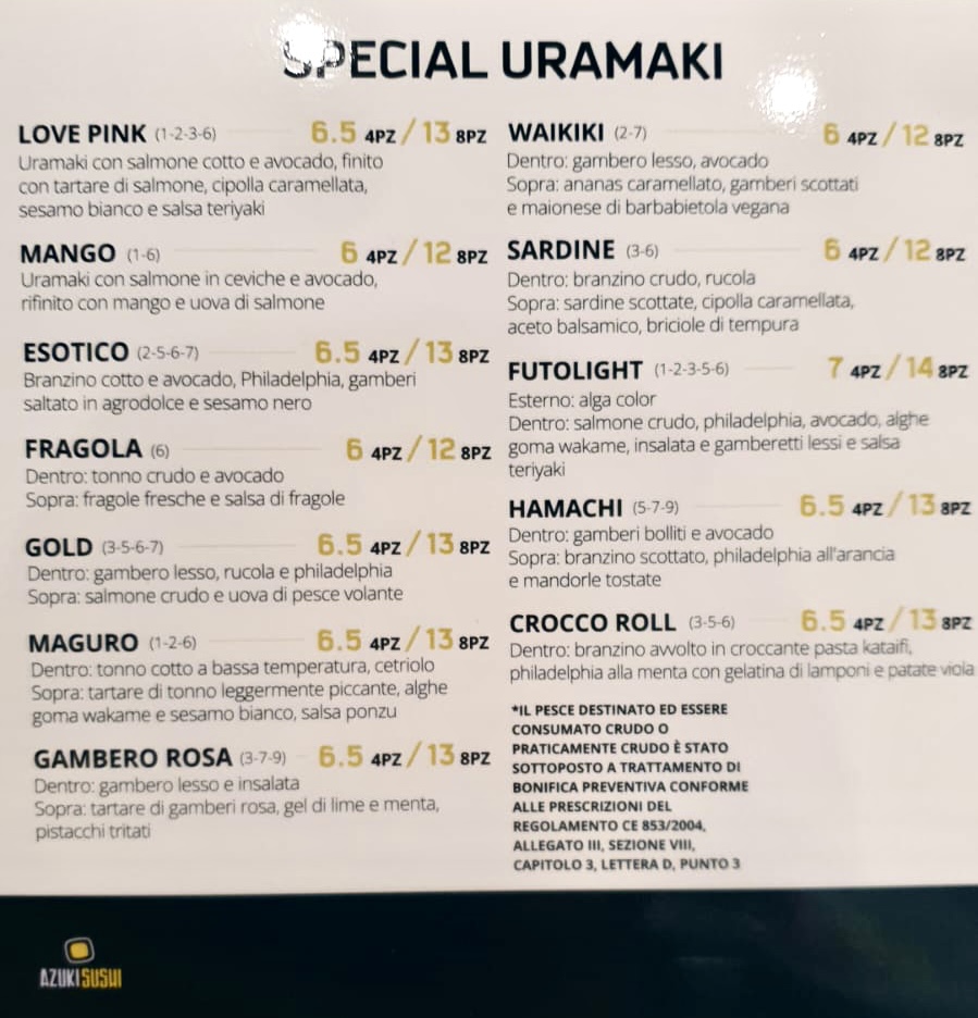 Menu Azuki Sushi-1