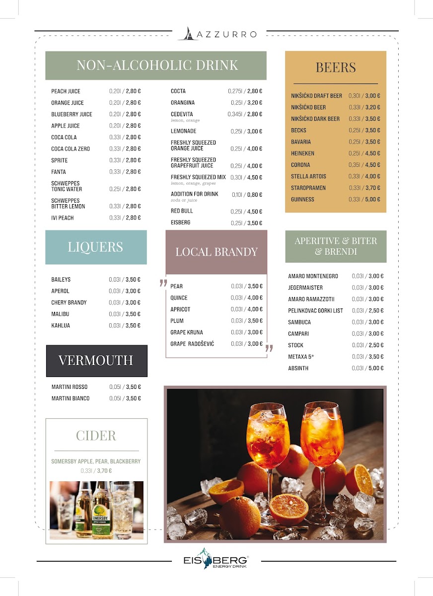 Menu Azzuro Restaurant & Beach Bar-5