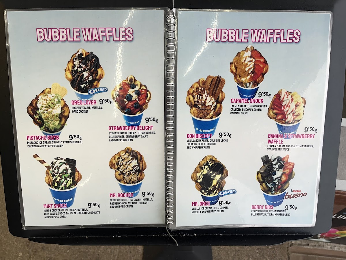 Menu B-Fresh Yogurt Cala Millor-10
