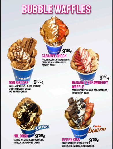 Menu B-Fresh Yogurt Cala Millor-3
