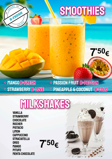 Menu B-Fresh Yogurt Cala Millor-7
