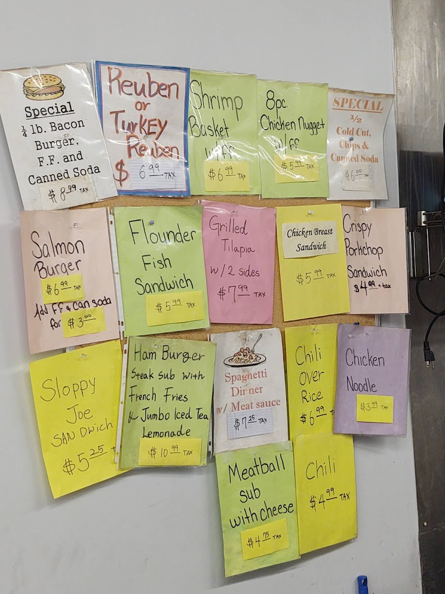 Menu B J Restaurant & Carry Out-4