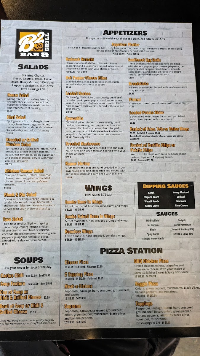 Menu B Squared Bar & Grill-2