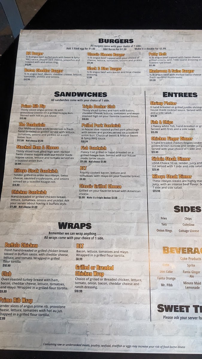 Menu B Squared Bar & Grill-4