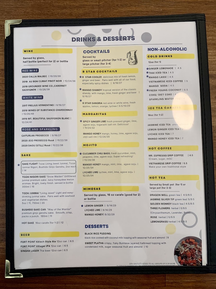 Menu B Star-10