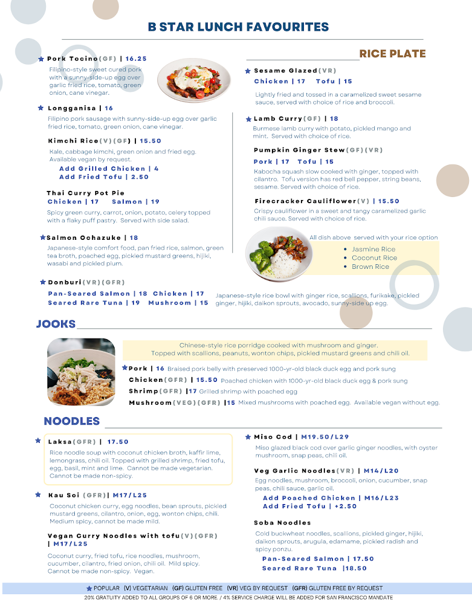 Menu B Star-2