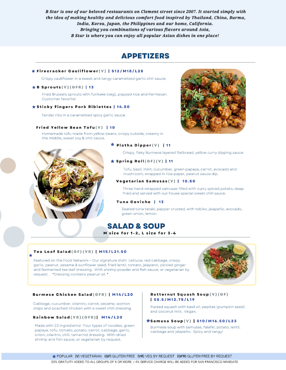 Menu B Star-3