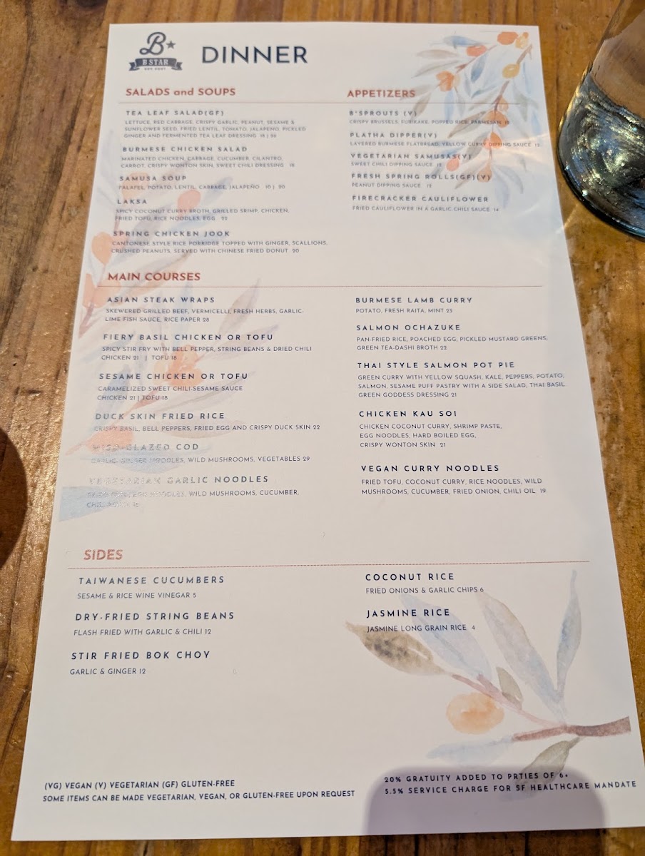 Menu B Star-4