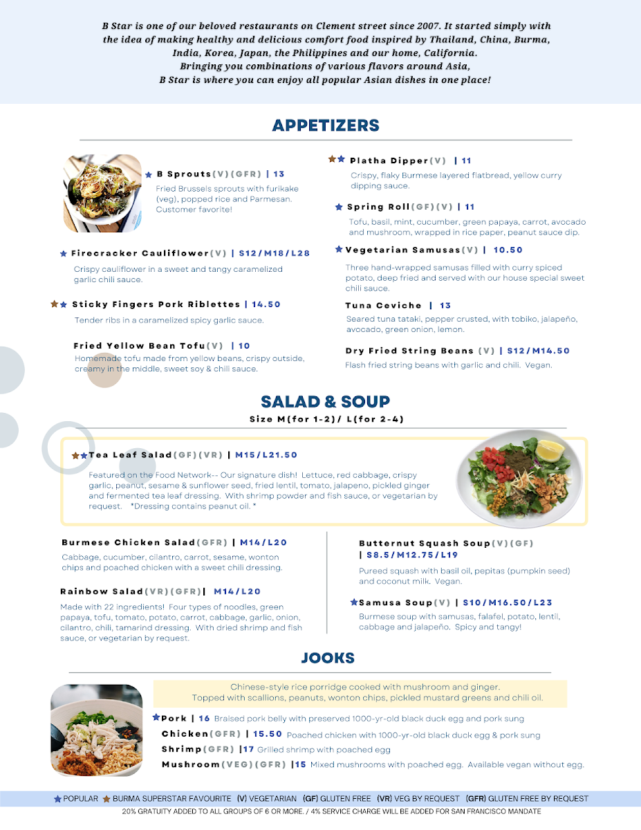 Menu B Star-5