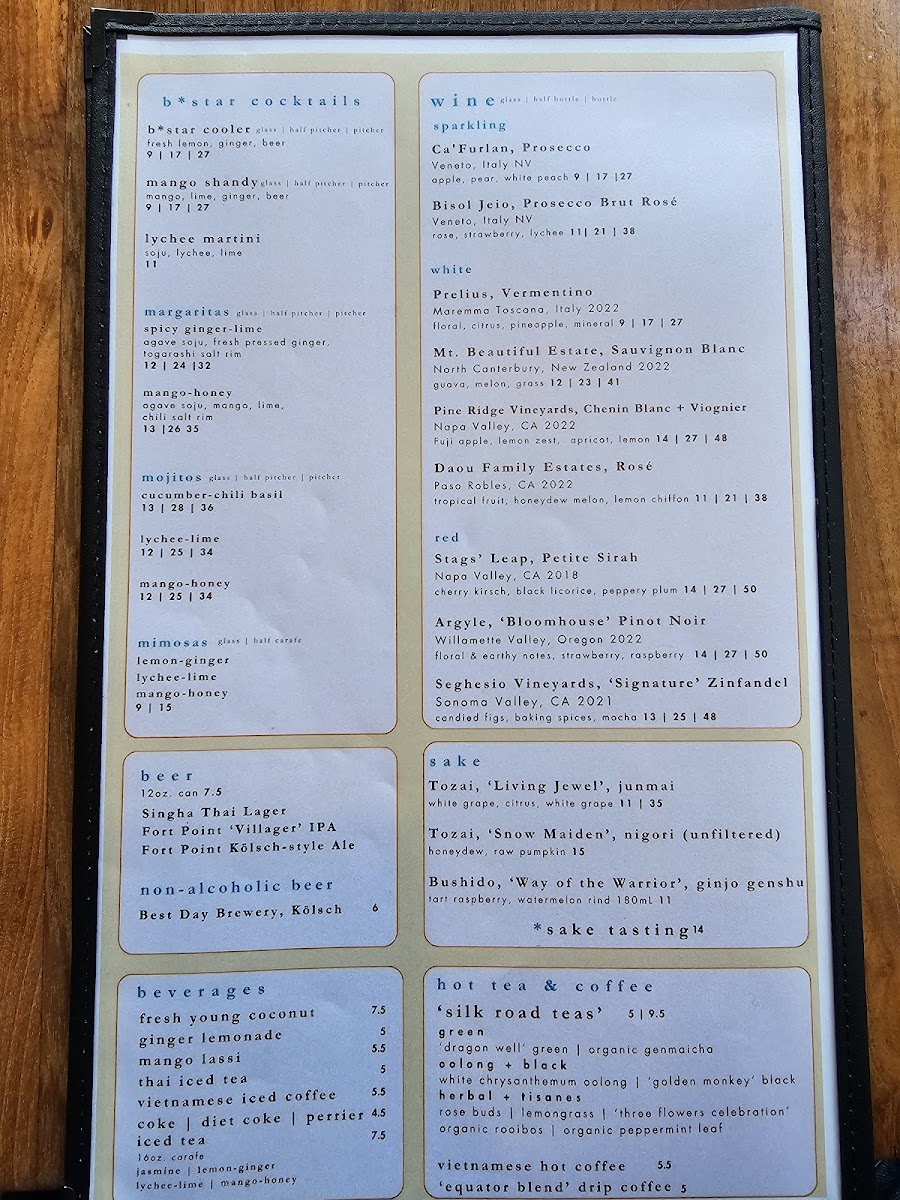 Menu B Star-8