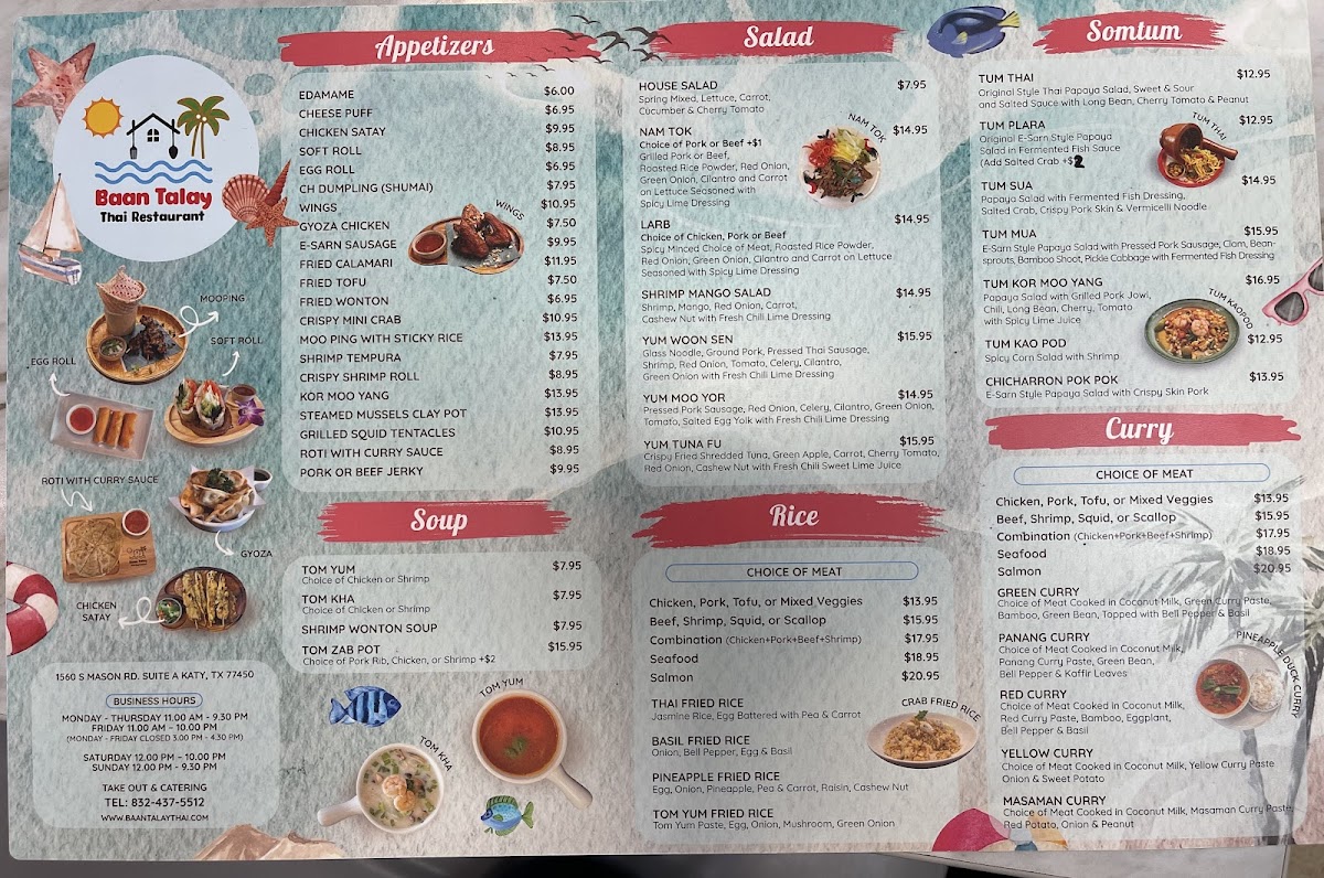 Baan Talay Thai Restaurant Menu-2