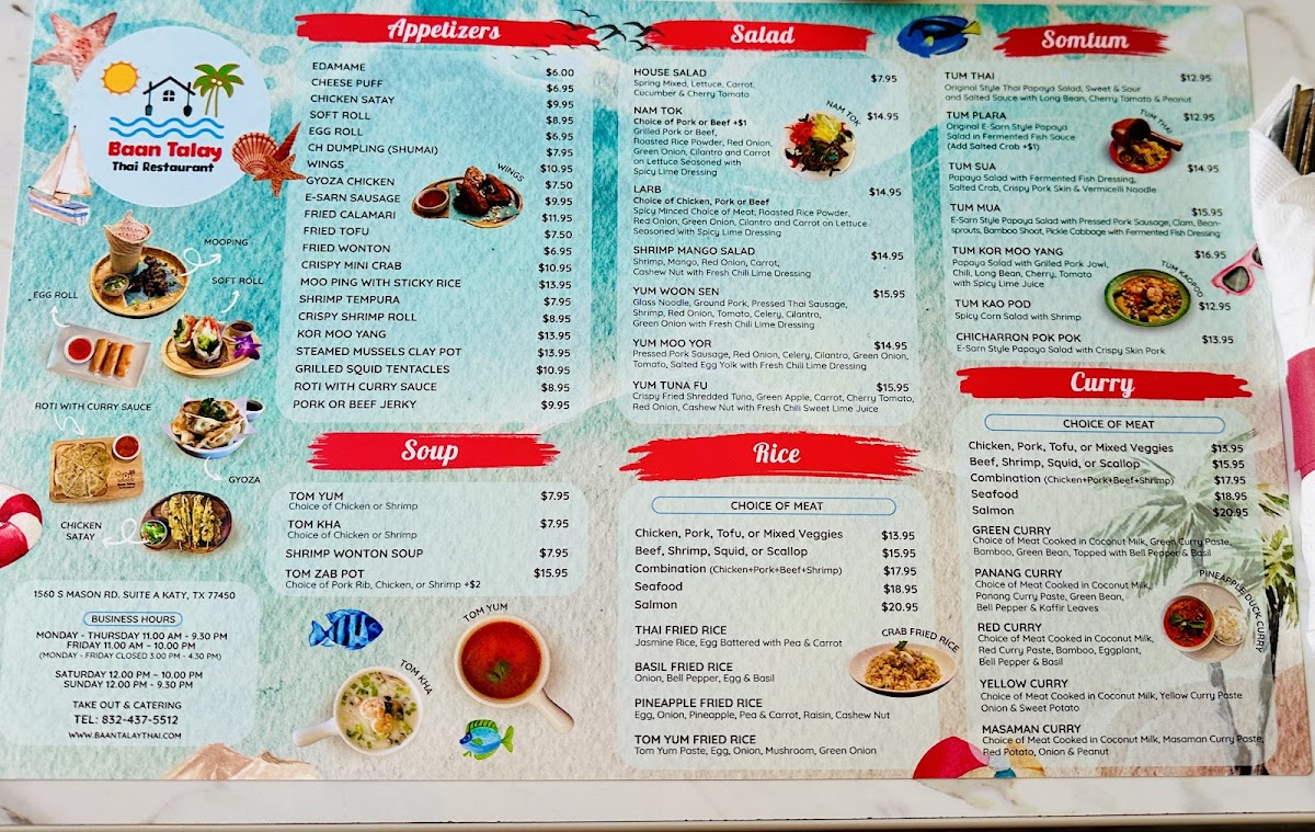 Baan Talay Thai Restaurant Menu-3
