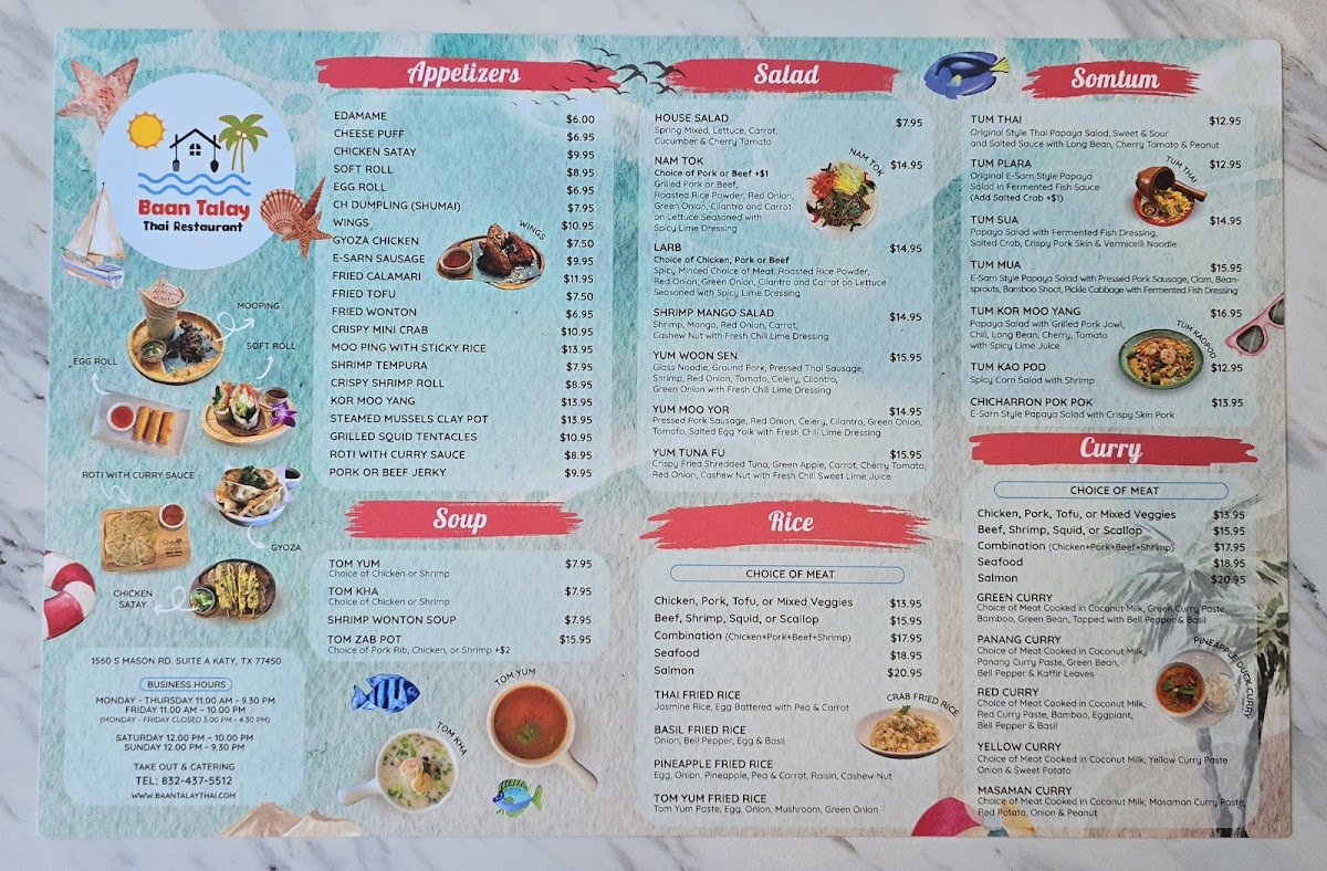 Baan Talay Thai Restaurant Menu-5