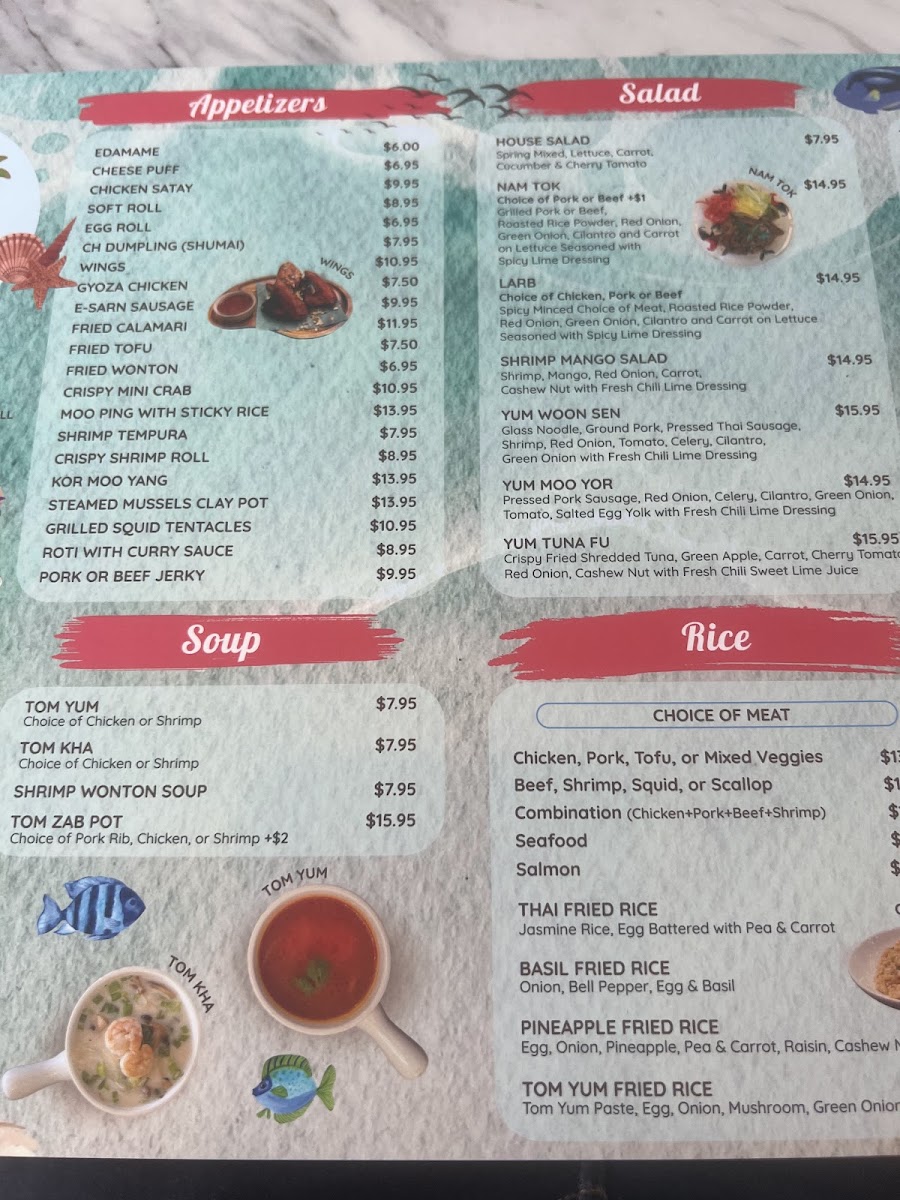 Baan Talay Thai Restaurant Menu-9