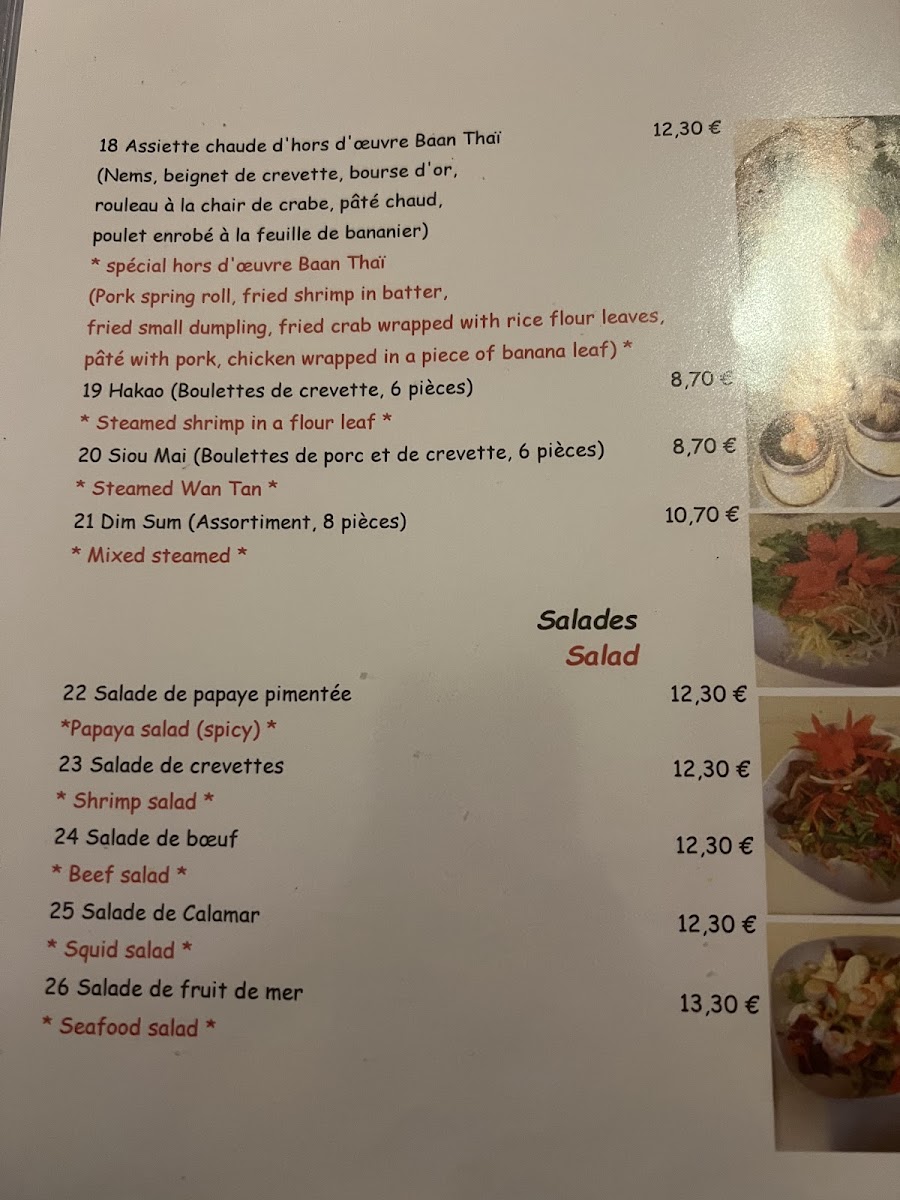 Menu Baan Thaï-2