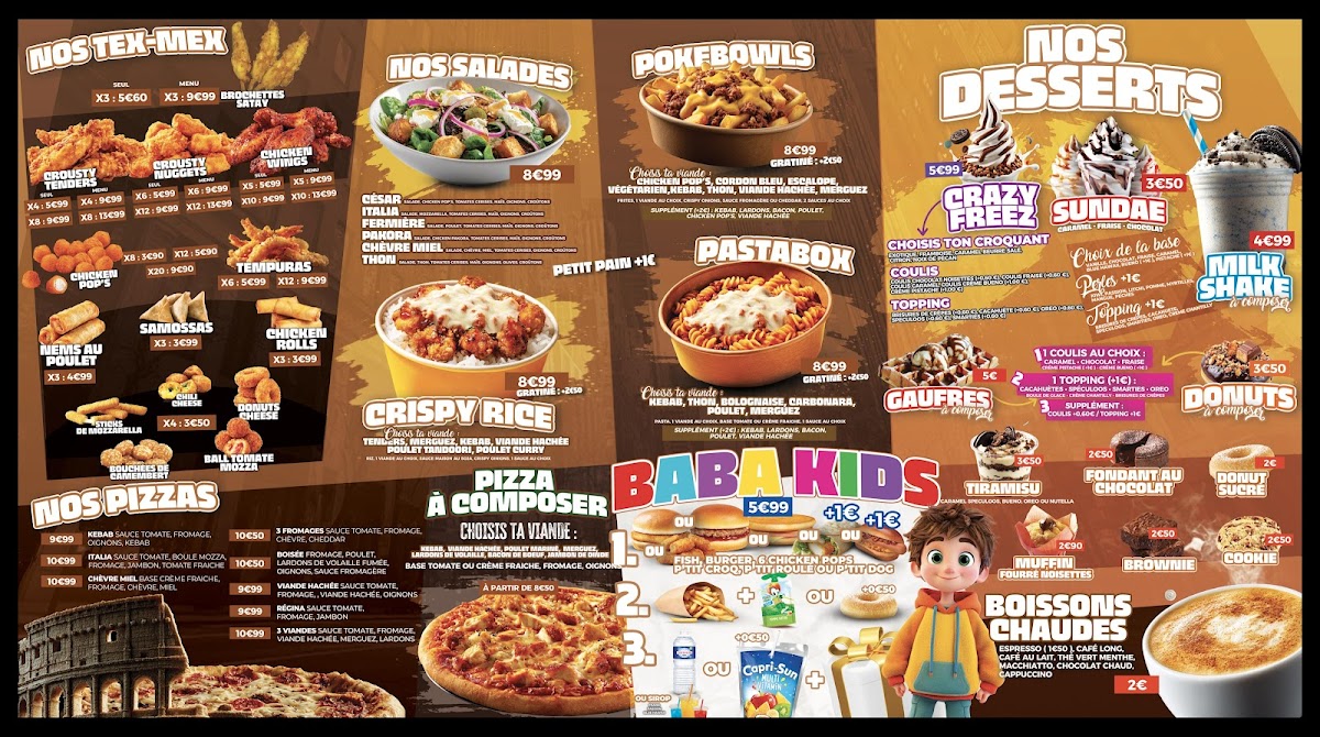 Menu Baba Fritas Restaurant & Aires De Jeux-3