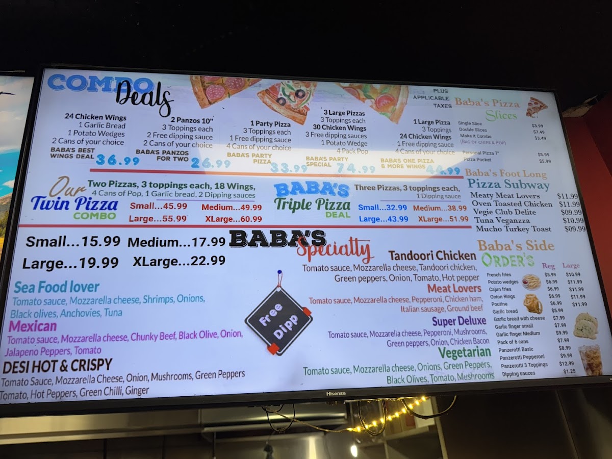Menu Baba's Pizza & Wings-9