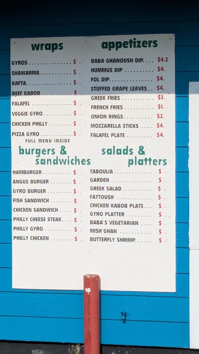 Menu Babas Shawarma Grill-1