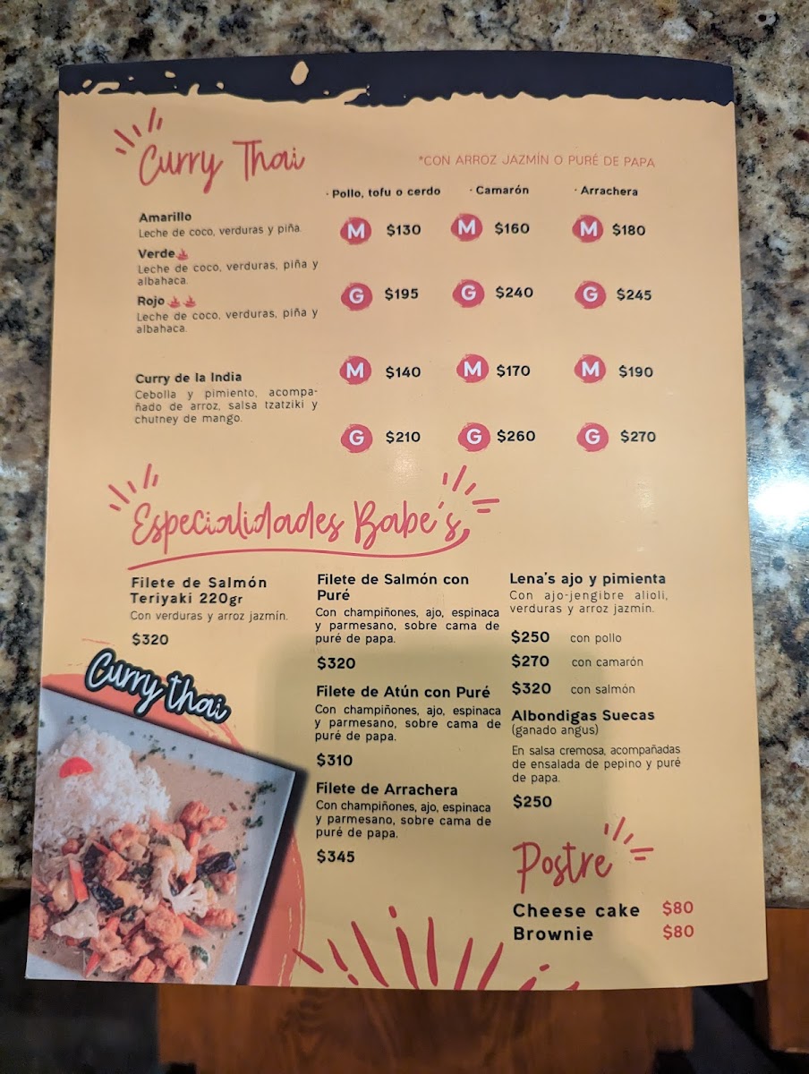 Menu Babe´s Noodles & Bar Mérida-10