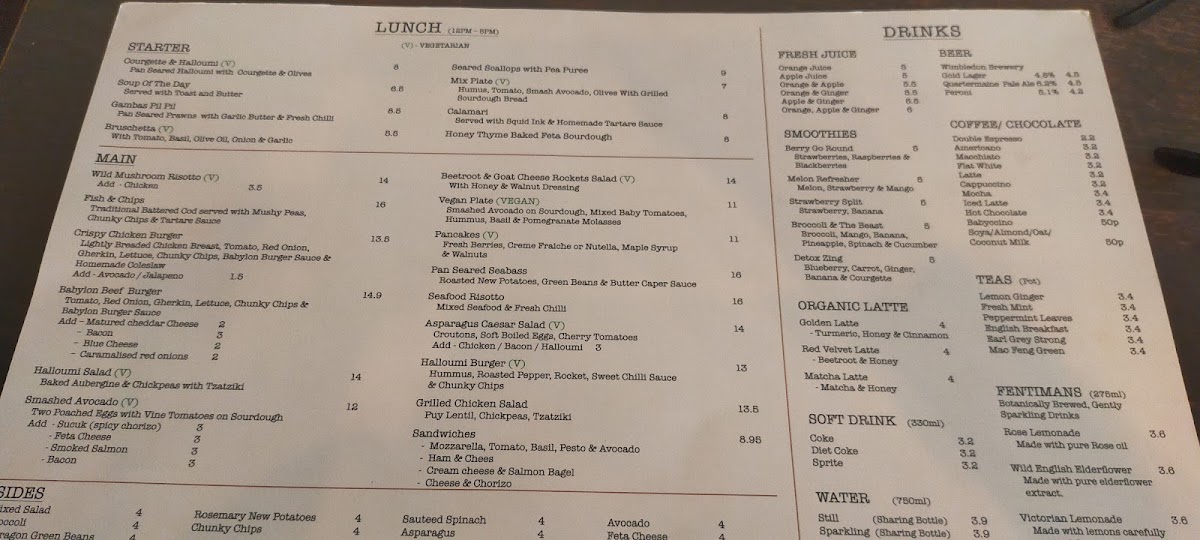 Menu Babylon-2