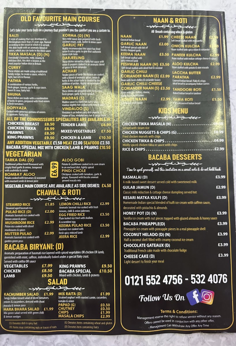Menu Bacaba Indian Restaurant-1
