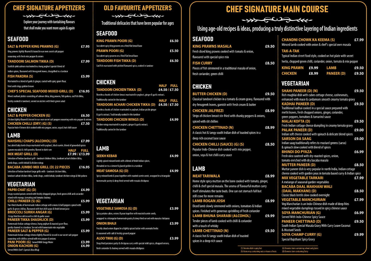 Menu Bacaba Indian Restaurant-2