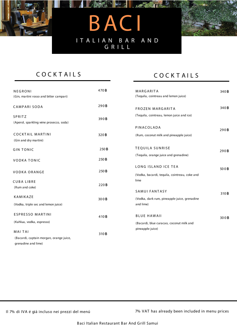 Menu Baci Italian Restaurant-1