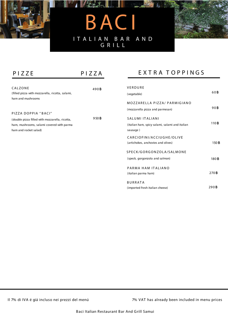 Menu Baci Italian Restaurant-10
