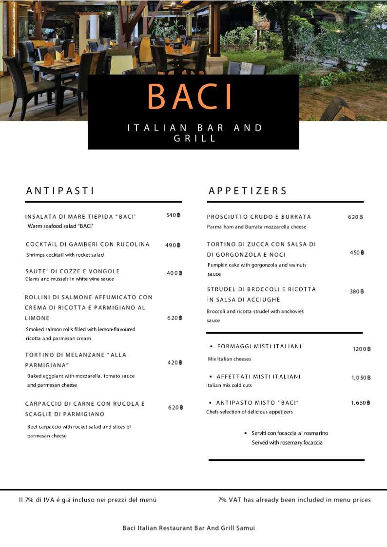 Menu Baci Italian Restaurant-2