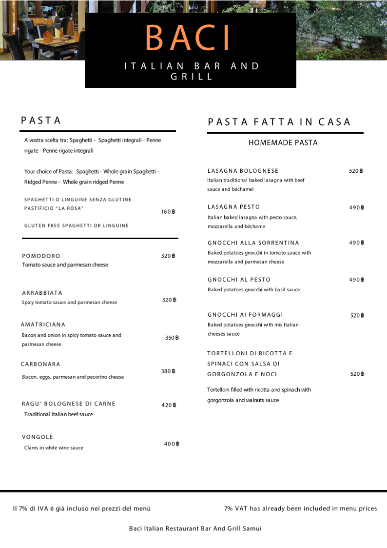 Menu Baci Italian Restaurant-6
