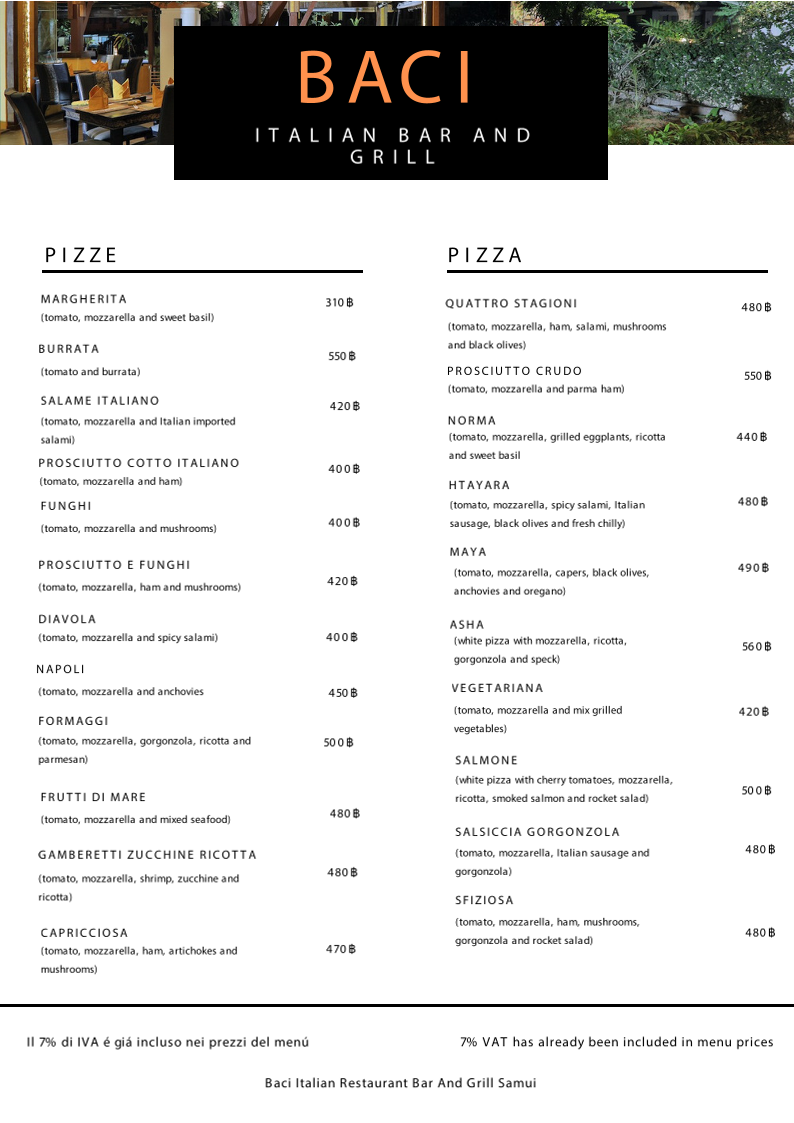 Menu Baci Italian Restaurant-8