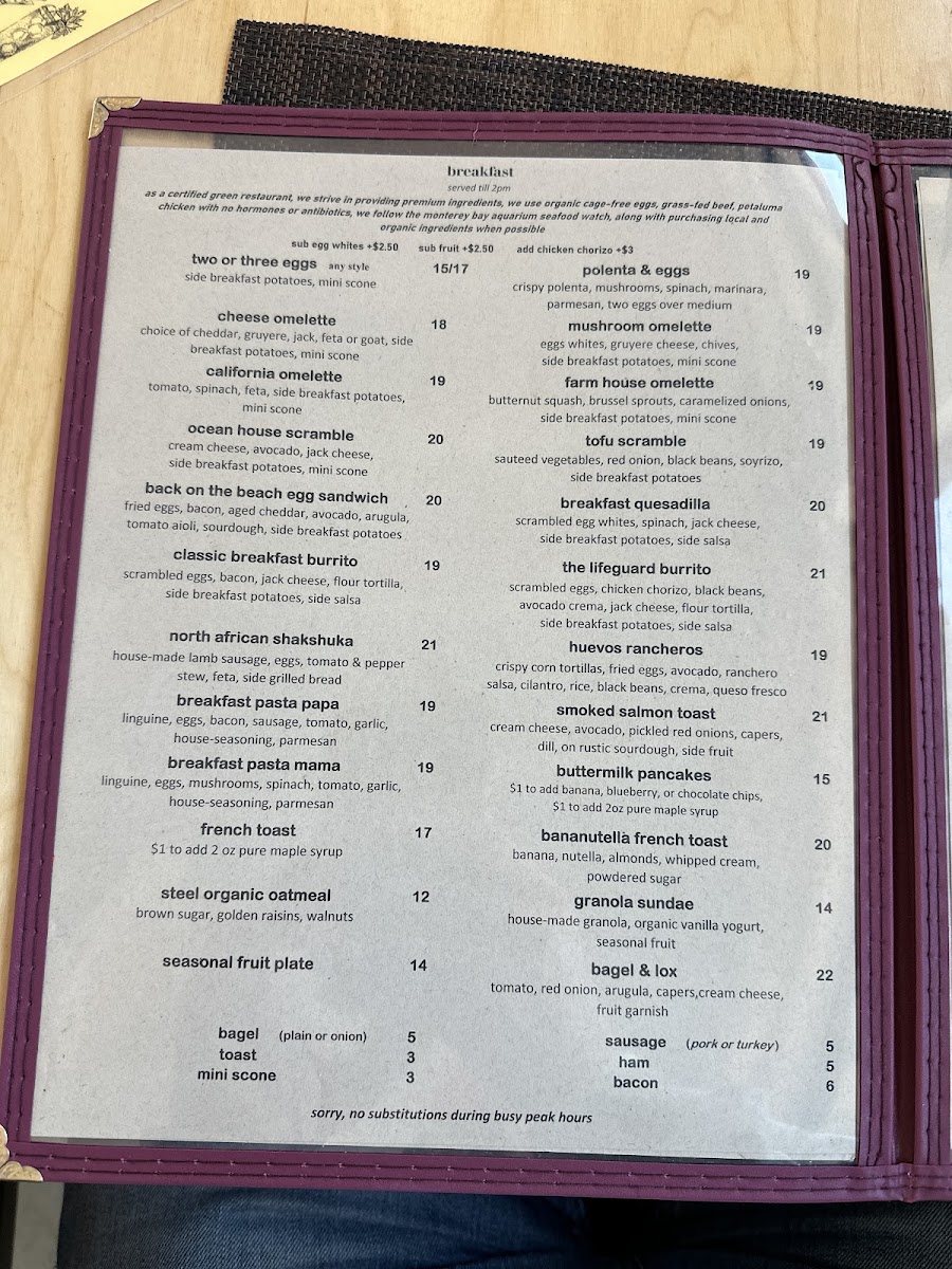 Menu Back On The Beach Cafe-4