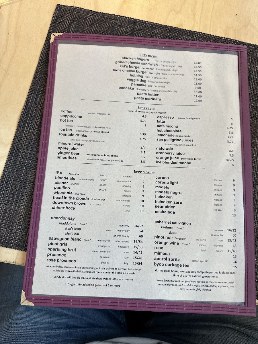 Menu Back On The Beach Cafe-5