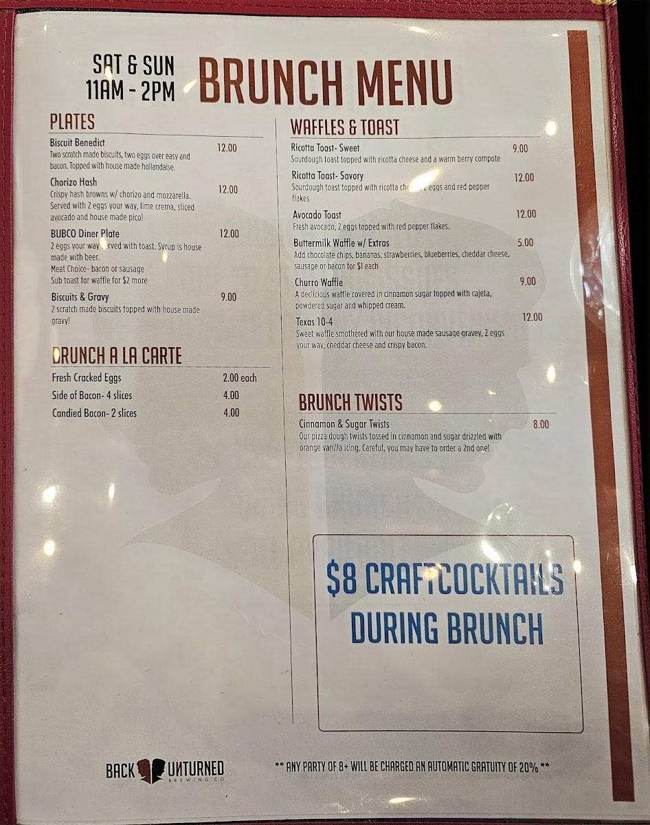 Menu Back Unturned Brewing Co.-2